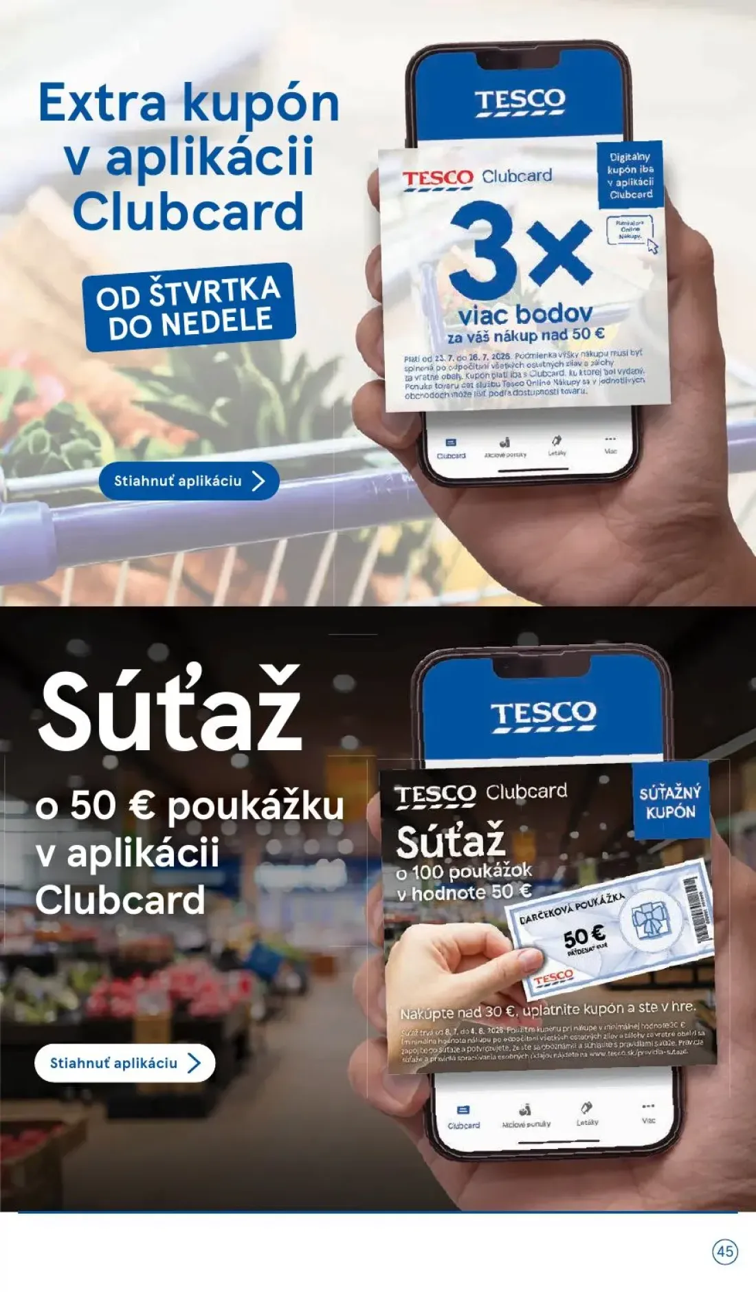 Tesco leták, strana 45 z 50 — DARČEKOVÁ POUKÁŽKA