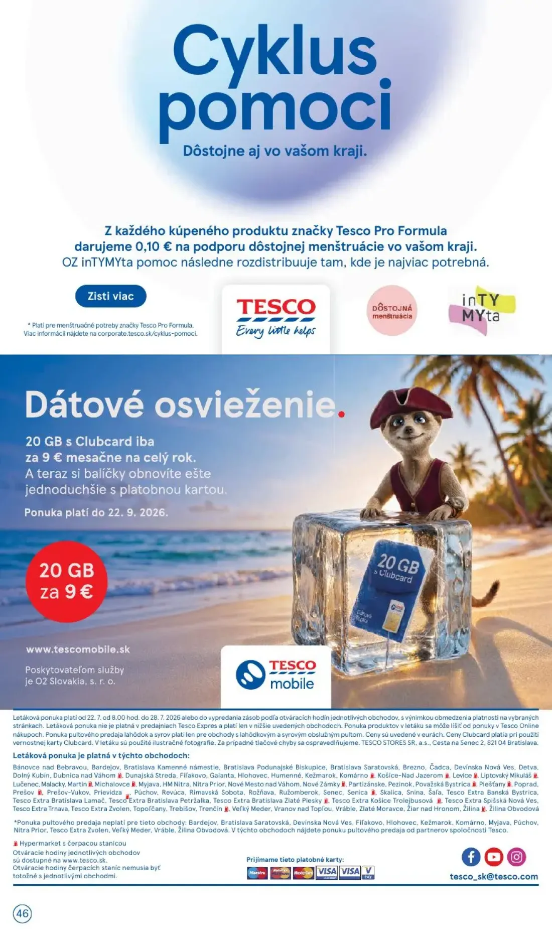 Tesco leták, strana 46 z 50 — 20 GB s Clubcard