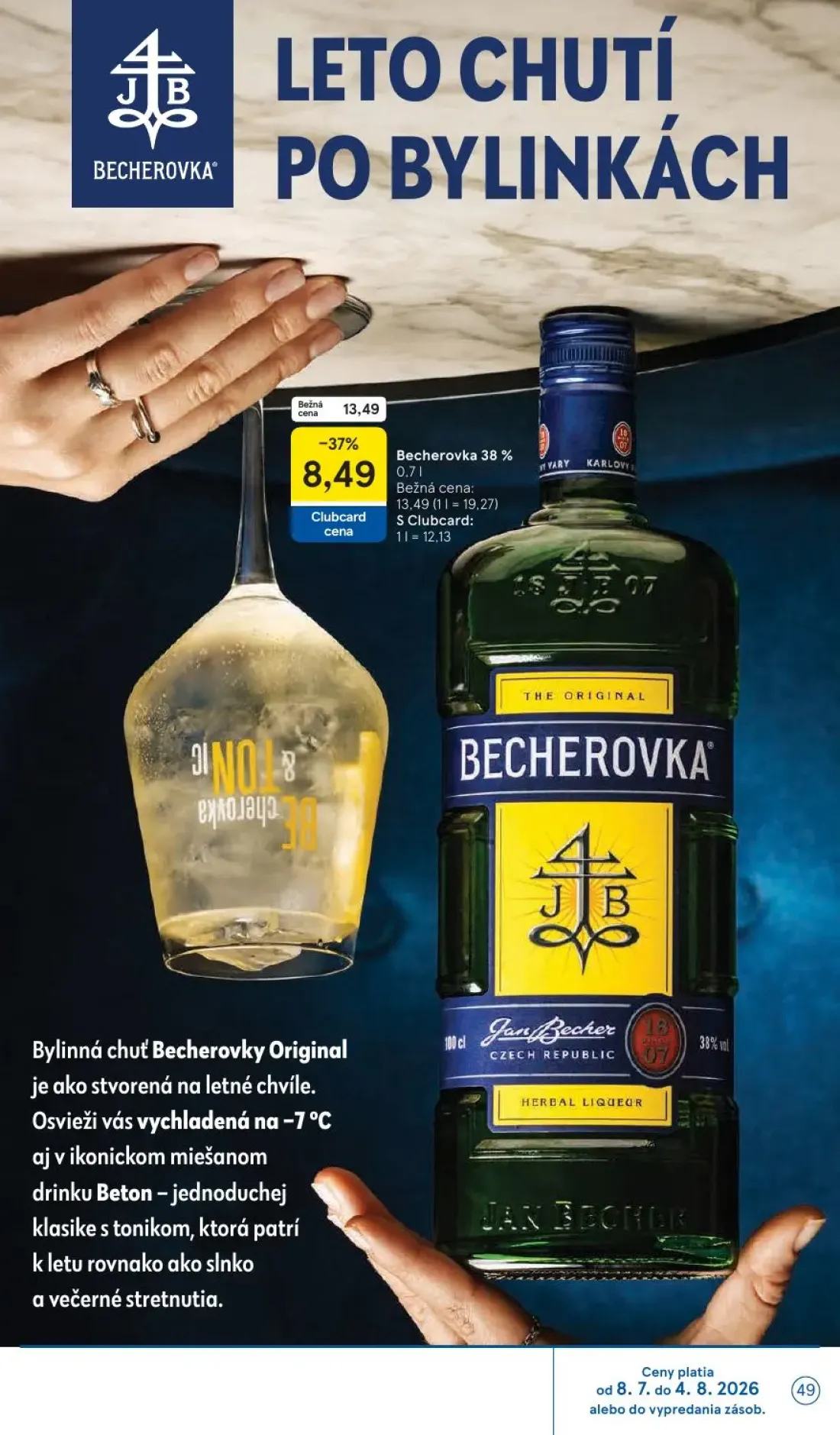 Tesco leták, strana 49 z 50 — Becherovka
