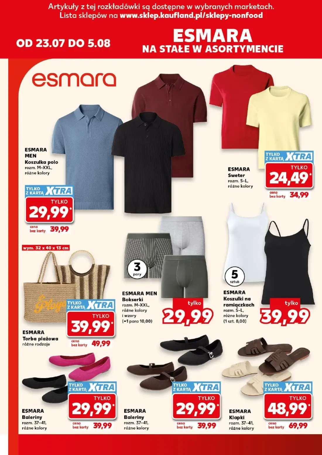 Kaufland gazetka, strona 8 z 18 — ESMARA Klapki, ESMARA Sweter, ESMARA MEN Koszulka polo
