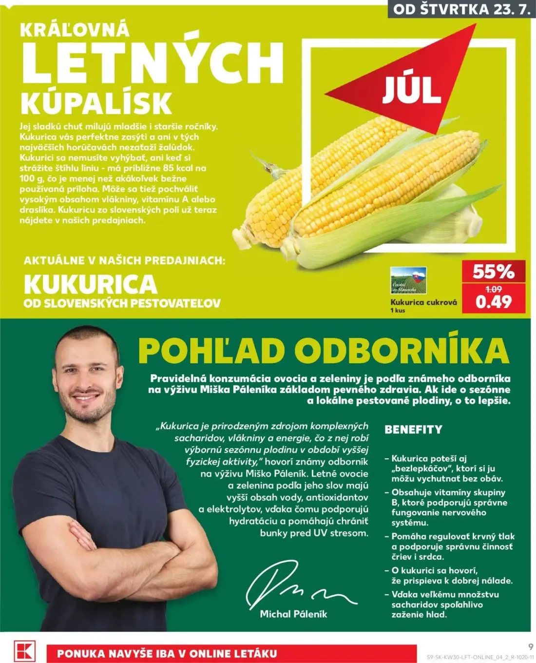 Kaufland leták, strana 9 z 74 — Kukurica cukrová