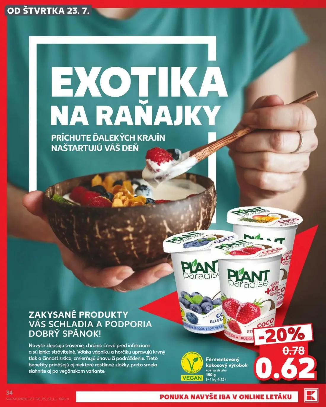 Kaufland leták, strana 34 z 74 — Fermentovaný kokosový výrobok