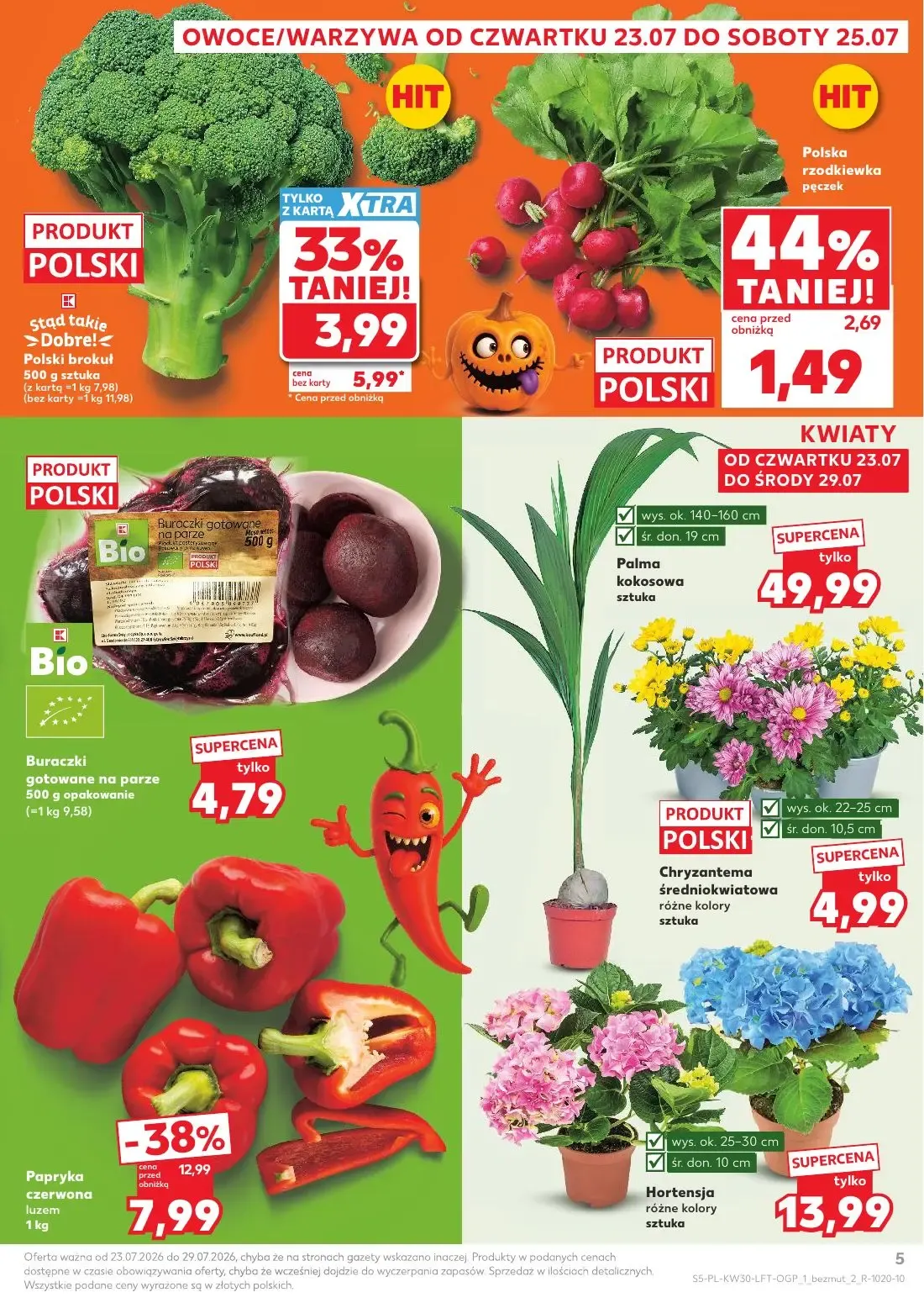 Kaufland gazetka, strona 5 z 68 — Papryka czerwona, Polski brokuł, Polska rzodkiewka