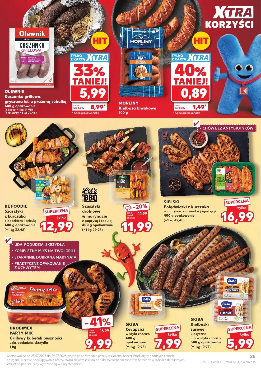 Kaufland gazetka, strona 25 z 68 — Party Mix Grillowy kubełek pyszności uda, podudzia, skrzydła, Kaszanka grillowa, gryczana…