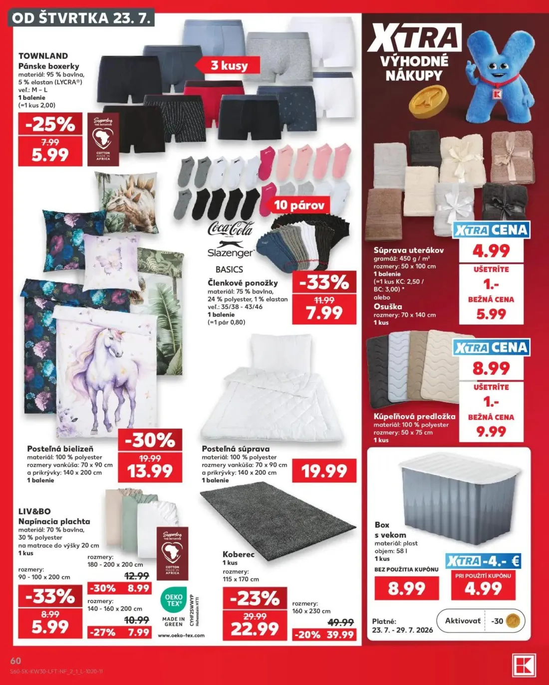 Kaufland leták, strana 60 z 74 — Koberec, Koberec, Posteľná bielizeň