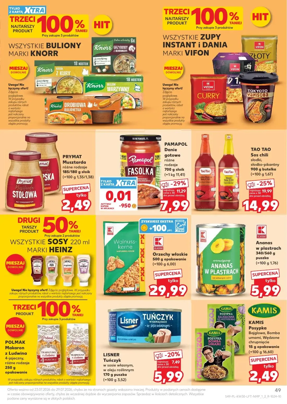 Kaufland gazetka, strona 49 z 68 — TAO TAO Sos chili, LISNER Tuńczyk, PRYMAT Musztarda