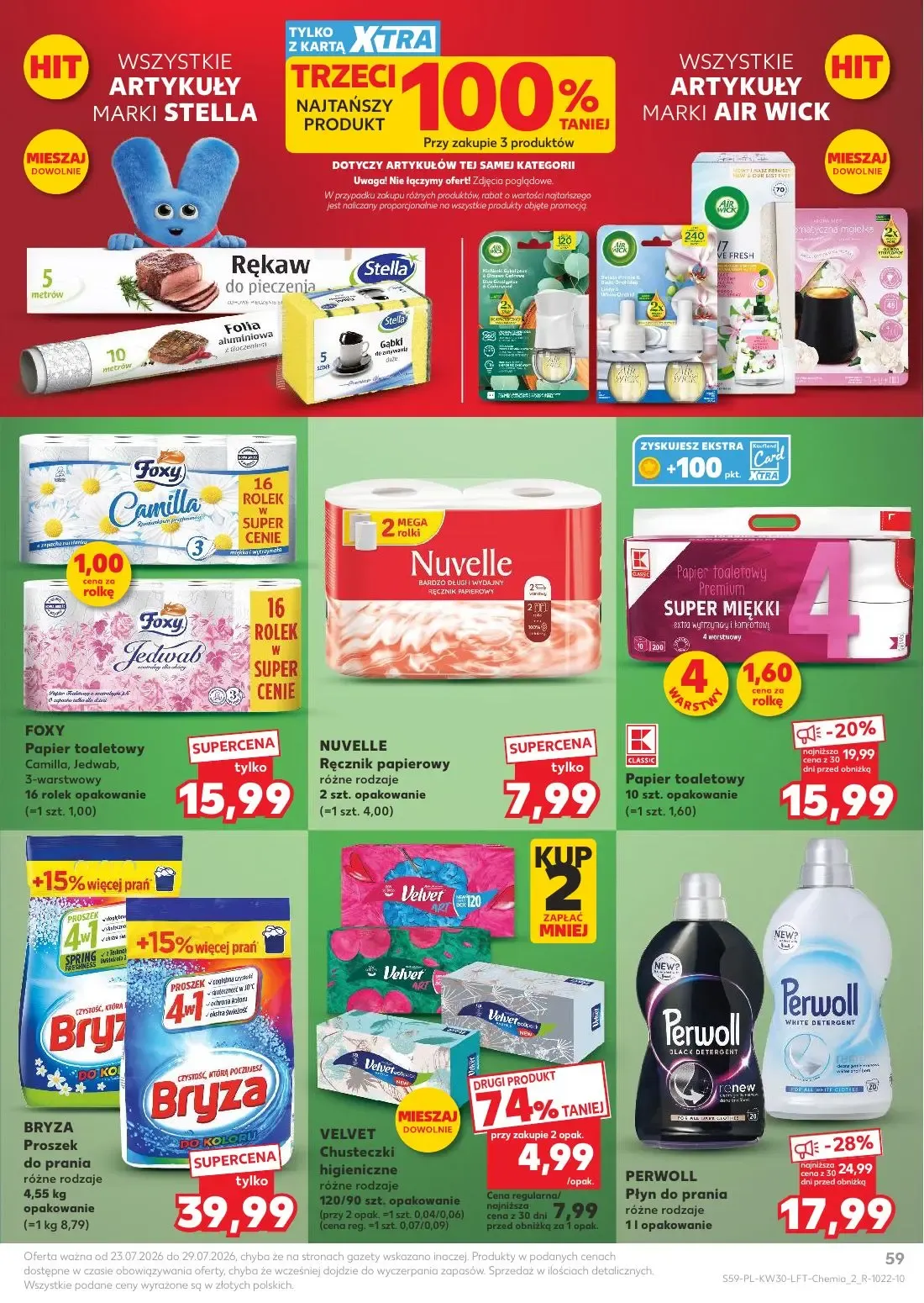 Kaufland gazetka, strona 59 z 68 — Płyn do prania, Papier toaletowy Premium Super Miękki, Chusteczki higieniczne