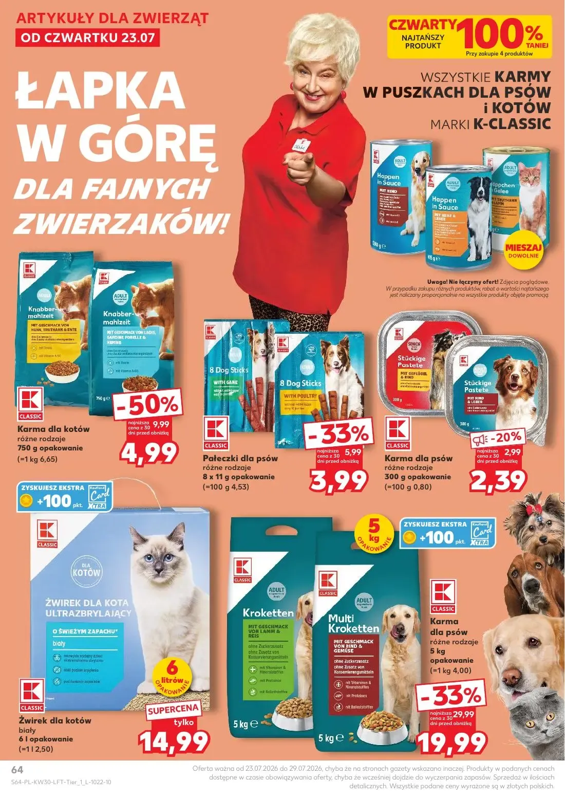Kaufland gazetka, strona 64 z 68 — Karma dla psów, Karma dla kotów, Pałeczki dla psów