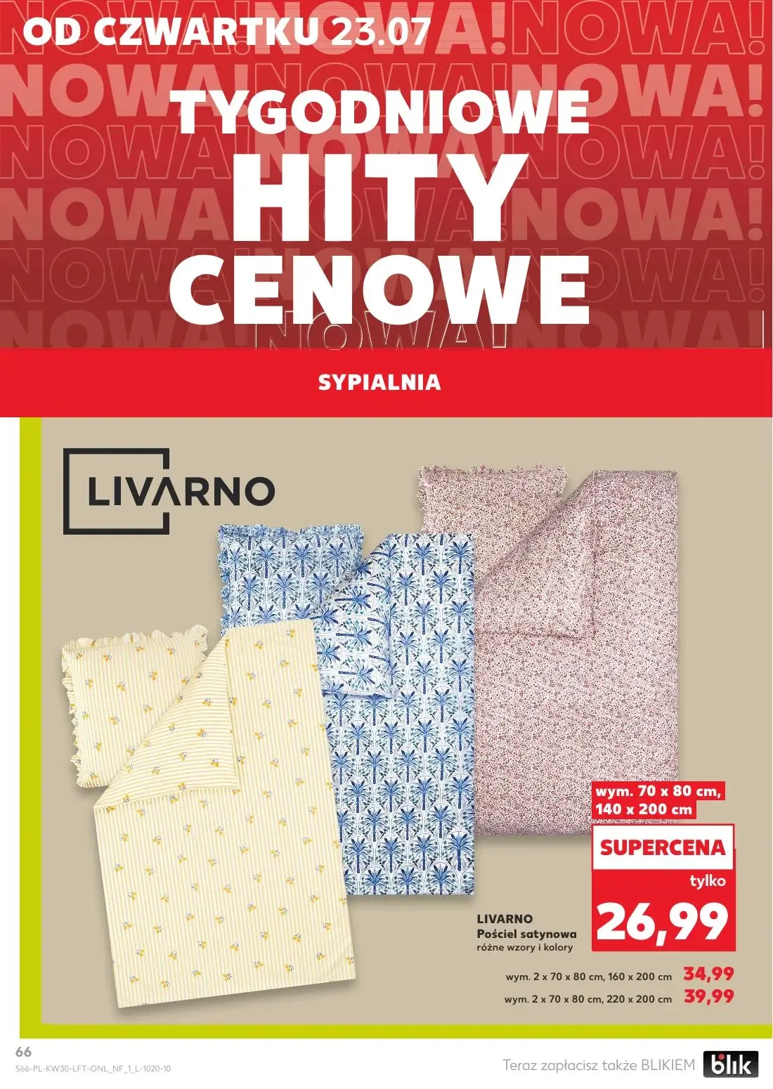 Kaufland gazetka, strona 66 z 68 — Pościel satynowa