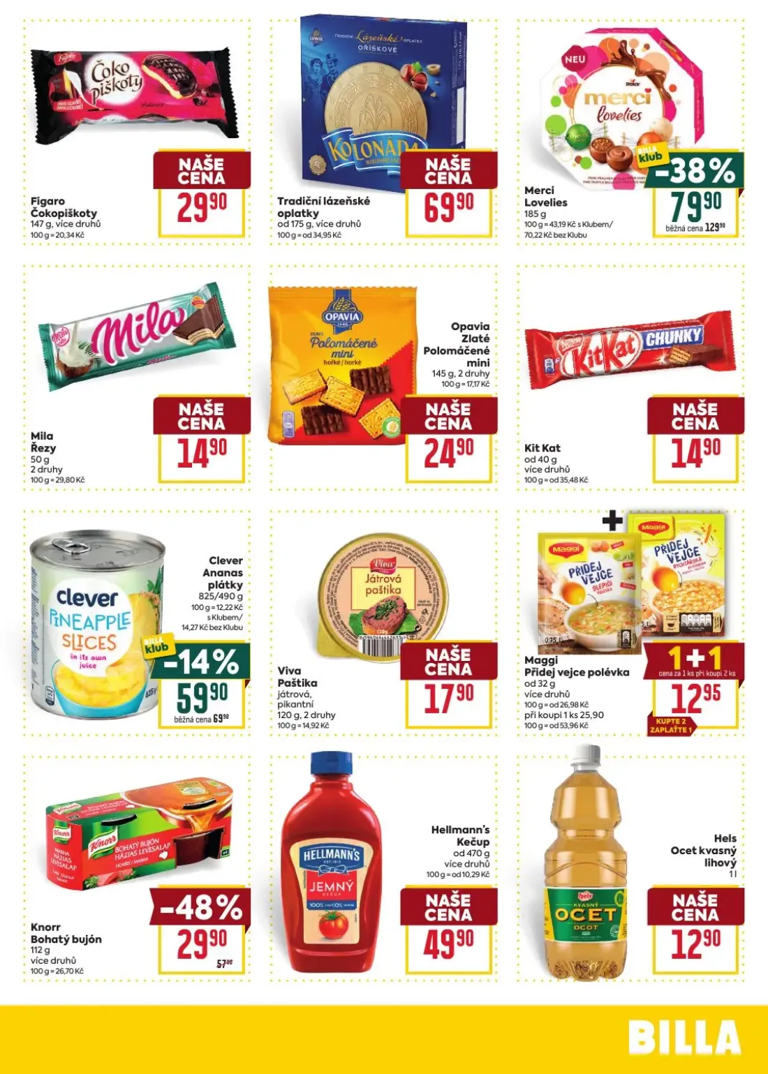 Billa leták, strana 5 z 8 — Merci Lovelies, Knorr Bohatý bujón, Clever Ananas plátky