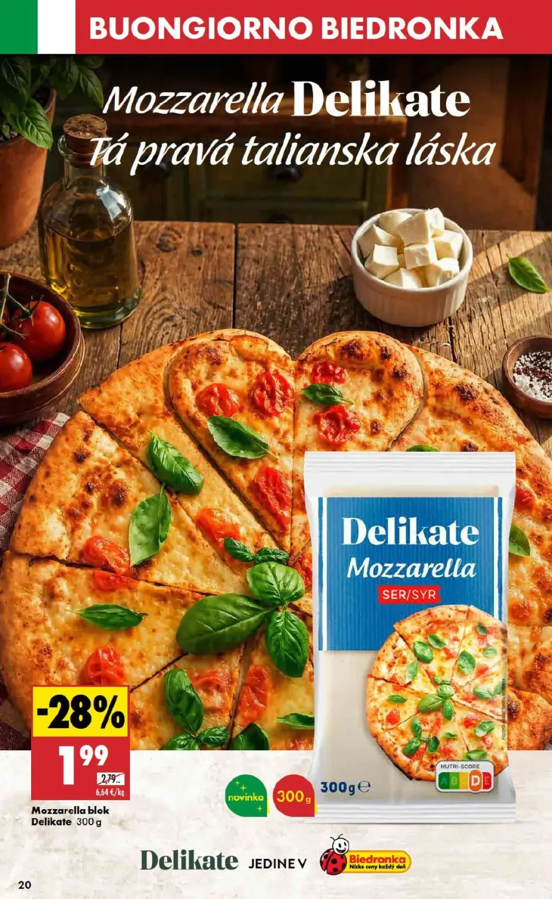 Biedronka leták, strana 20 z 48 — Mozzarella blok Delikate