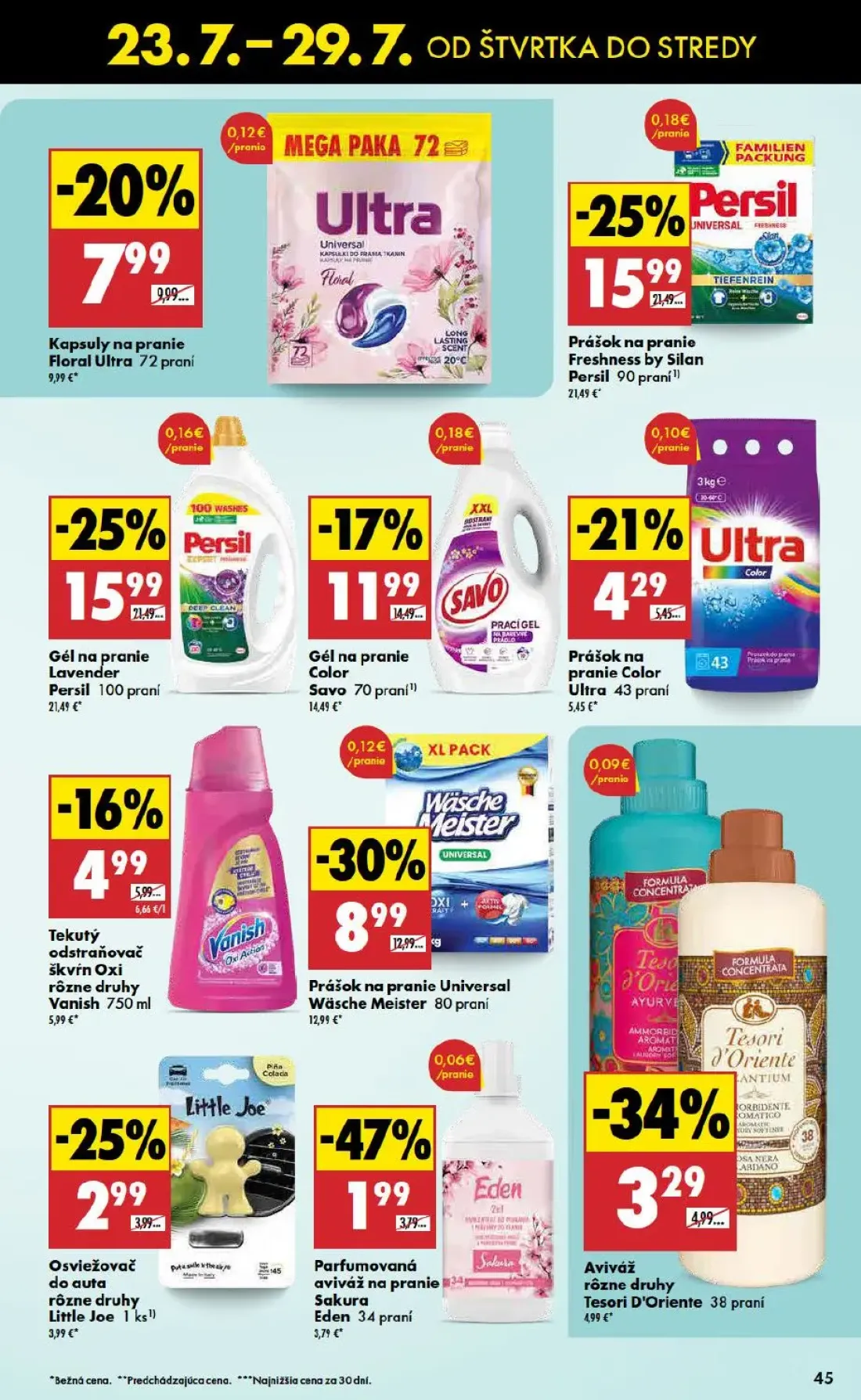 Biedronka leták, strana 45 z 48 — Prášok na pranie Freshness by Silan Persil, Gél na pranie Lavender Persil, Prášok na prani…