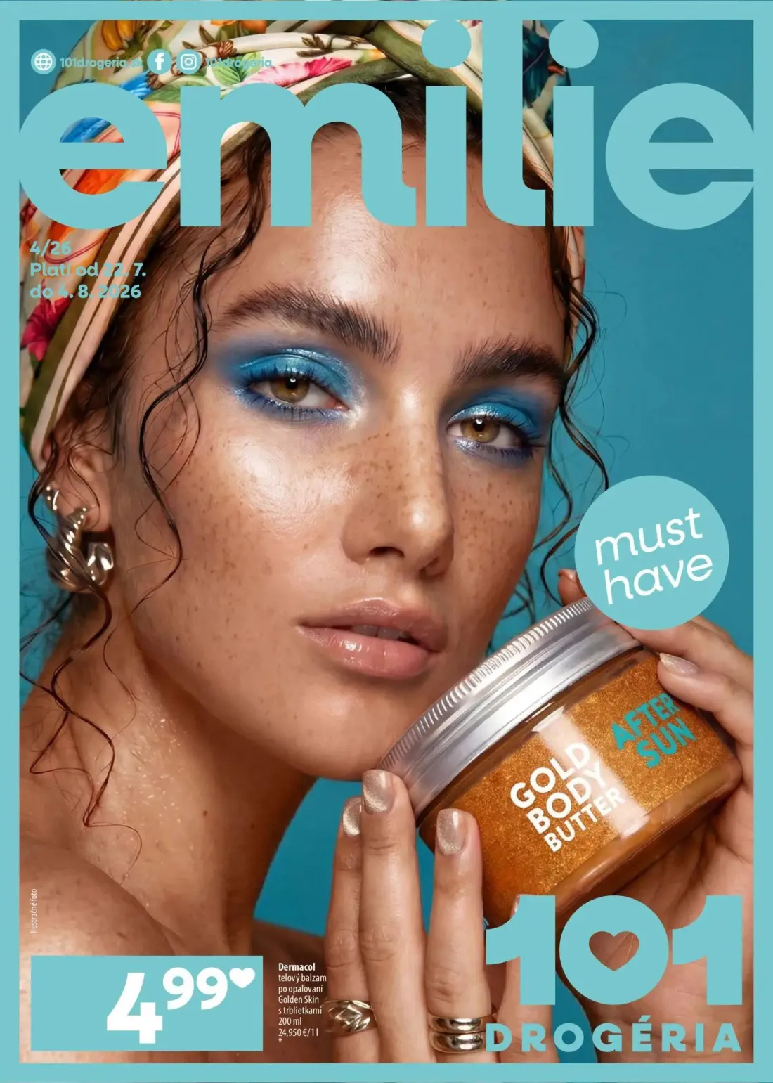 101 Drogerie leták, strana 8 z 12 — Dermacol telový balzam po opaľovaní Golden Skin s trblietkami