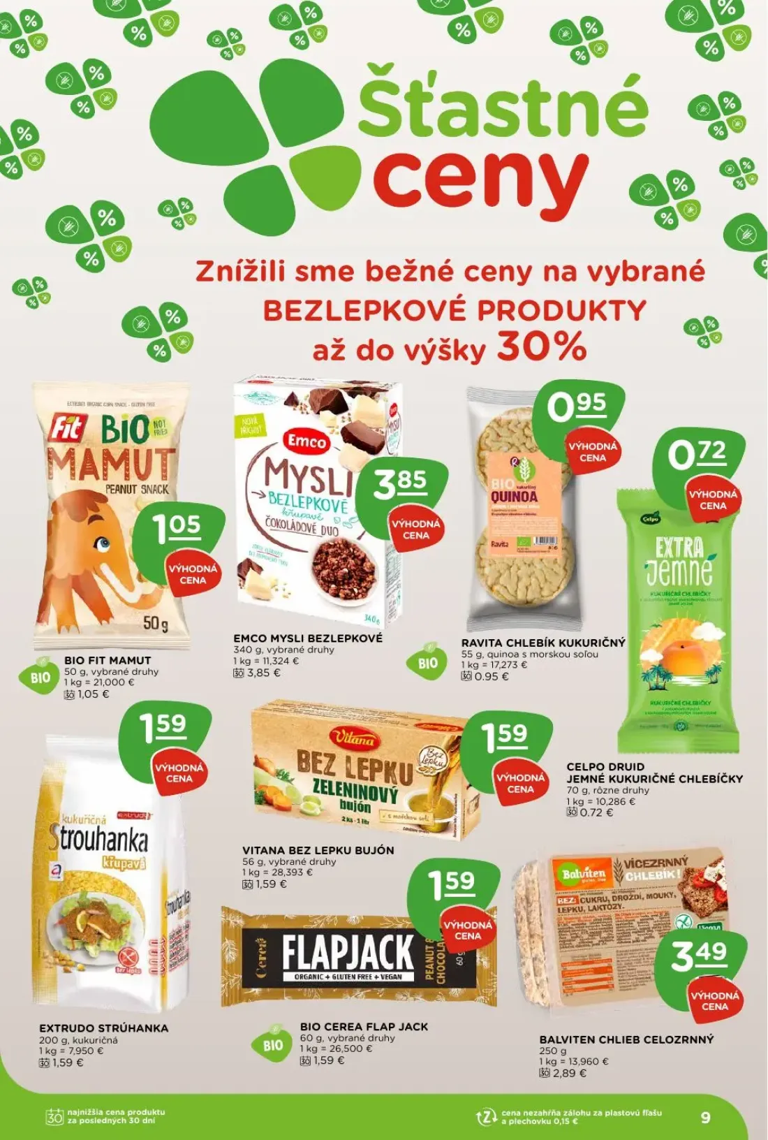 Terno leták, strana 9 z 29 — BALVITEN CHLIEB CELOZRNNÝ, BIO FIT MAMUT, EMCO MYSLI BEZLEPKOVÉ