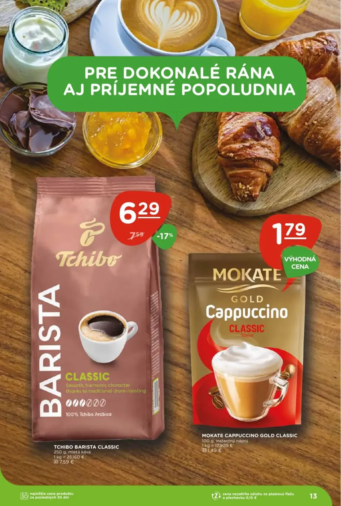 Terno leták, strana 13 z 29 — TCHIBO BARISTA CLASSIC, MOKATE CAPPUCCINO GOLD CLASSIC