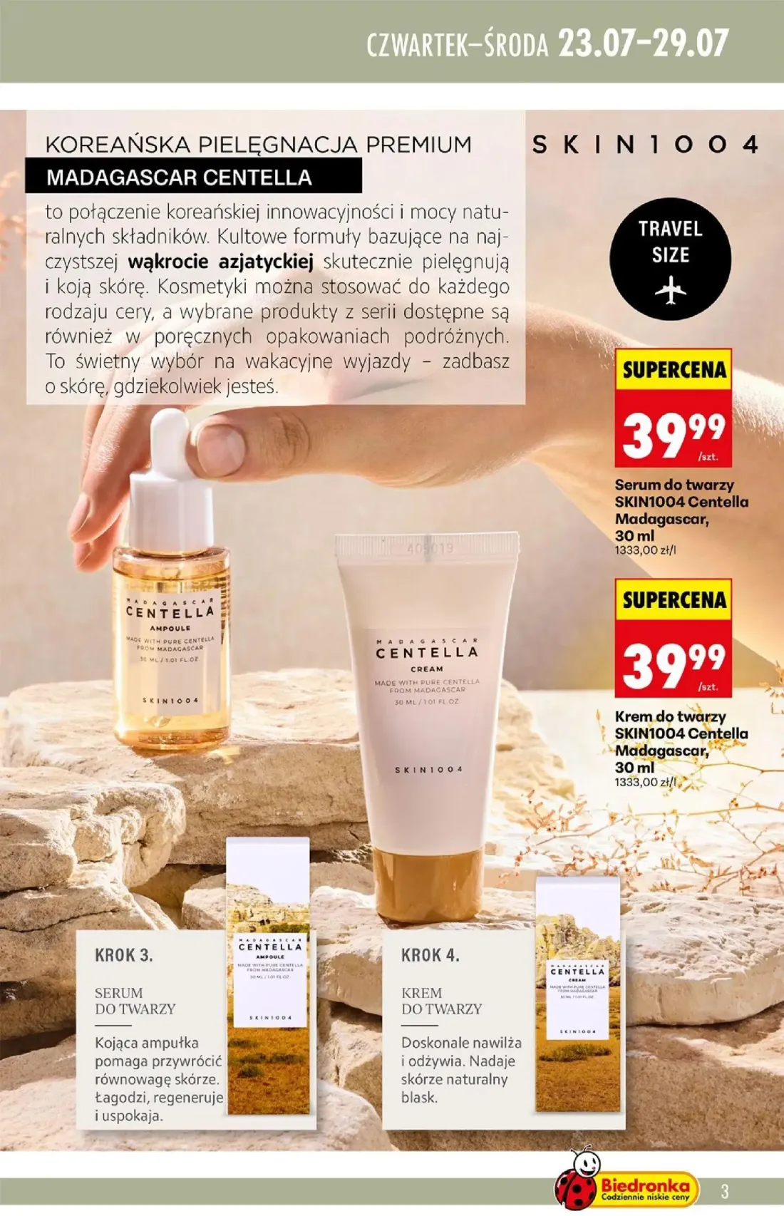 Biedronka gazetka, strona 3 z 12 — Serum do twarzy SKIN1004 Centella Madagascar, Krem do twarzy SKIN1004 Centella Madagascar