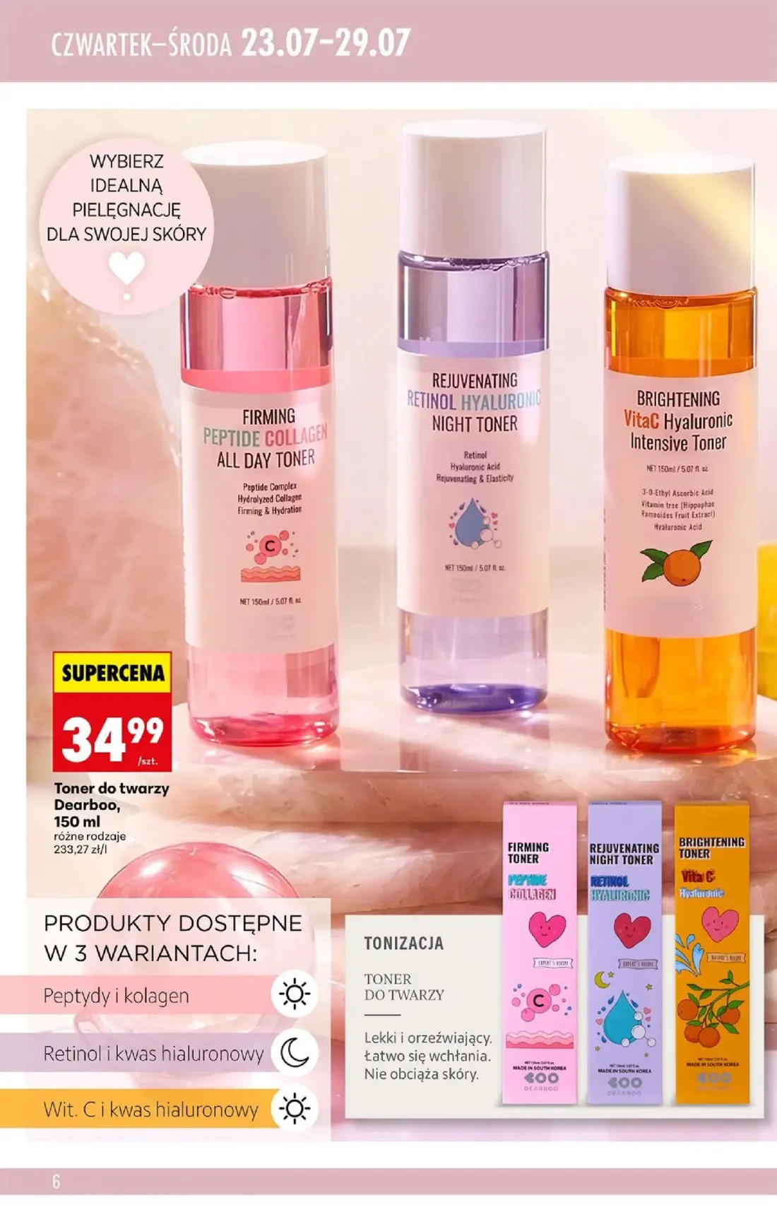 Biedronka gazetka, strona 6 z 12 — Toner do twarzy Dearboo