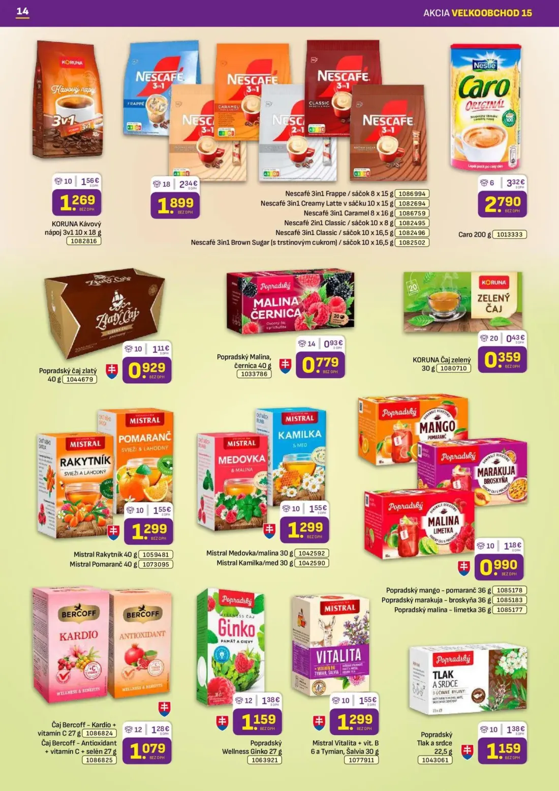 Libex leták, strana 14 z 36 — Caro, Nescafé 3in1 Frappe, Nescafé 3in1 Creamy Latte