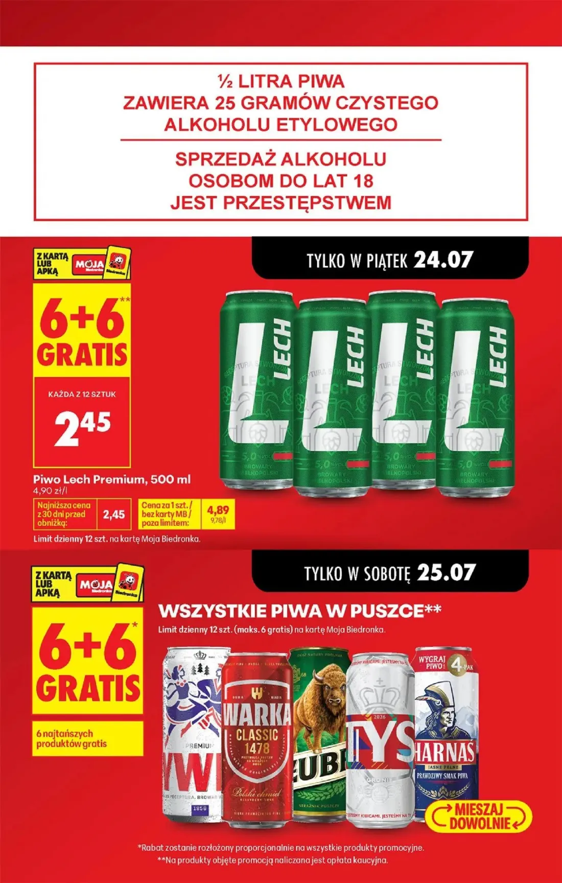 Biedronka gazetka, strona 13 z 98 — Piwo Lech Premium