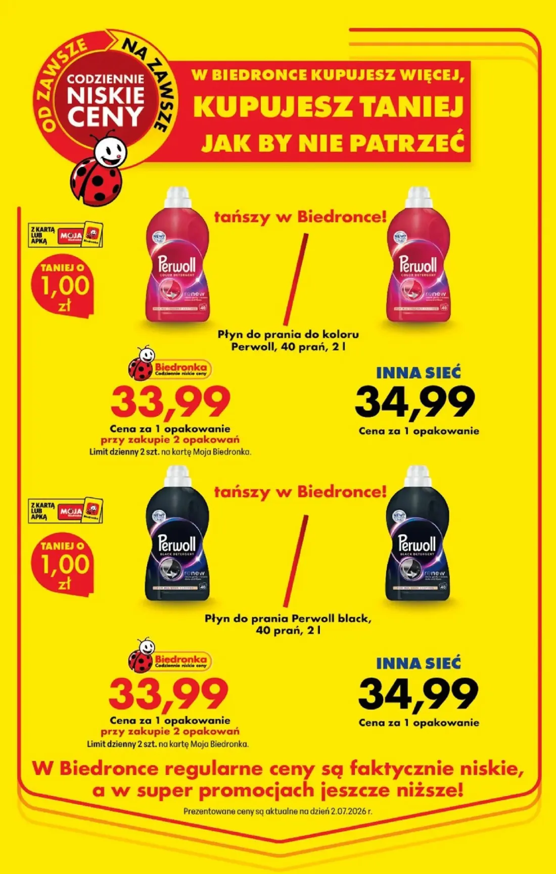 Biedronka gazetka, strona 20 z 98 — Płyn do prania do koloru Perwoll, Płyn do prania Perwoll black