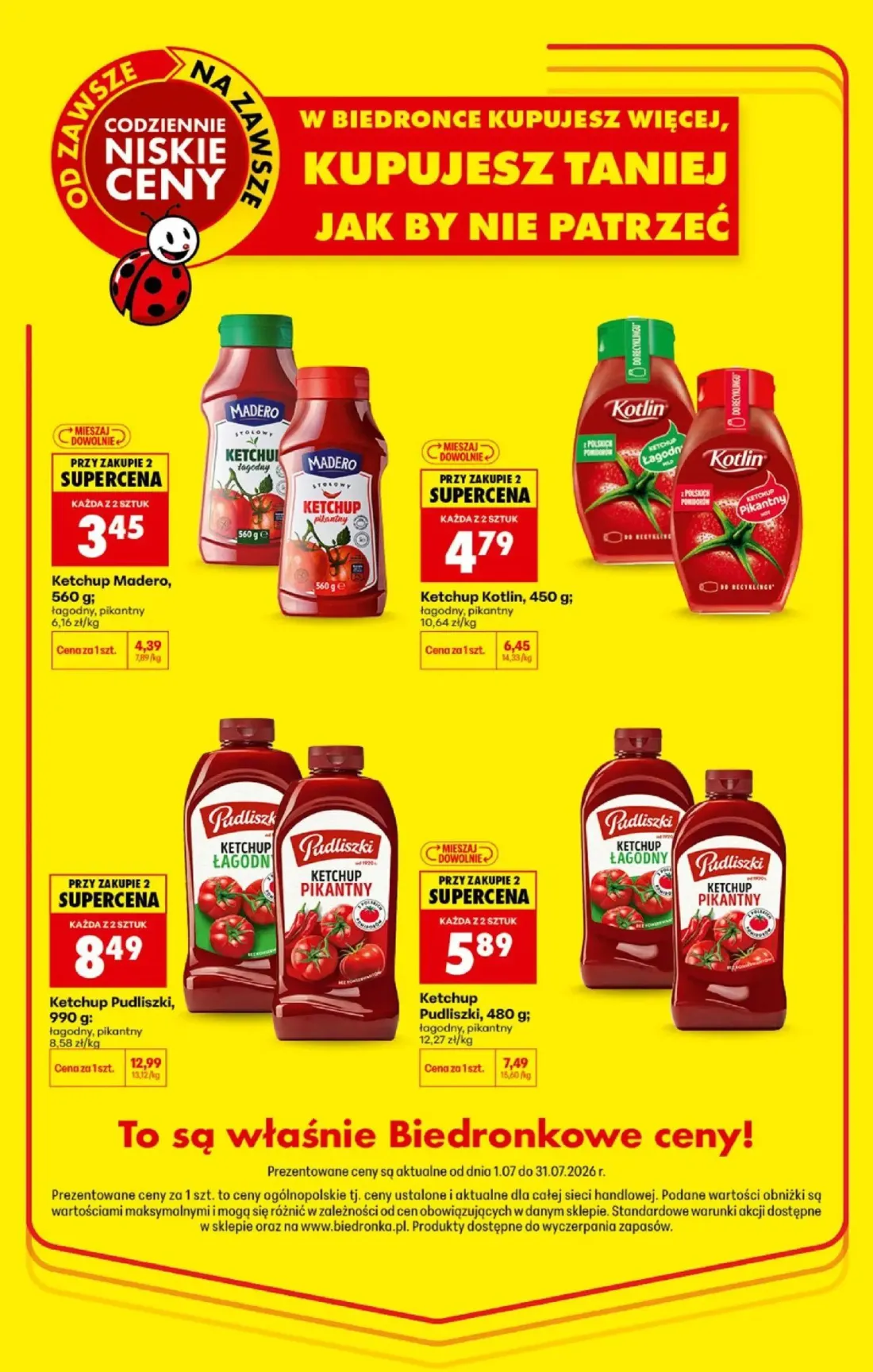 Biedronka gazetka, strona 31 z 98 — Ketchup Pudliszki, Ketchup Kotlin, Ketchup Pudliszki