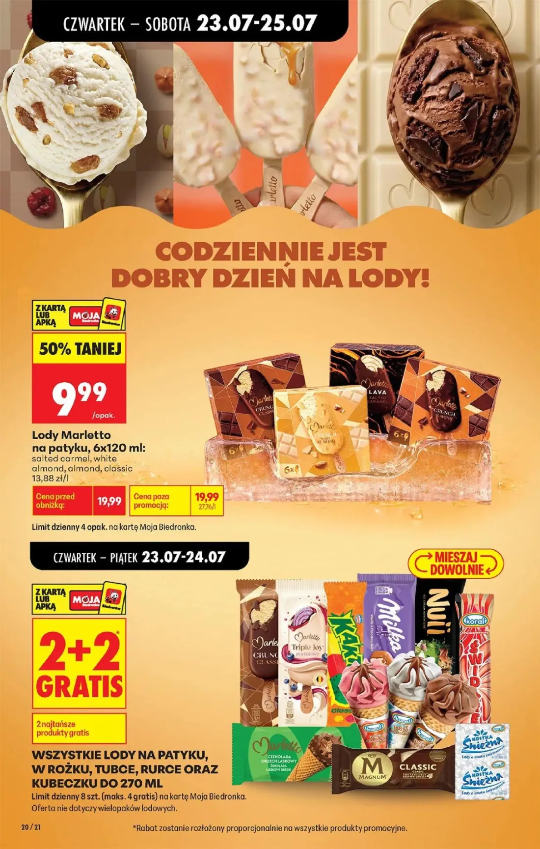 Biedronka gazetka, strona 36 z 98 — Lody Marletto na patyku