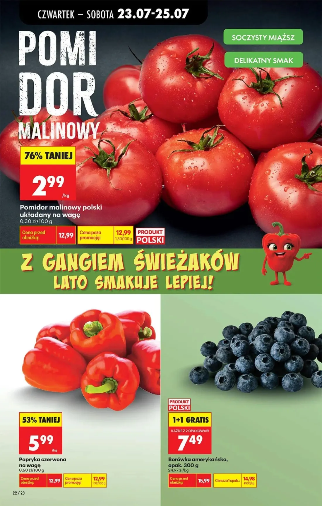 Biedronka gazetka, strona 38 z 98 — Pomidor malinowy polski, Borówka amerykańska, Papryka czerwona