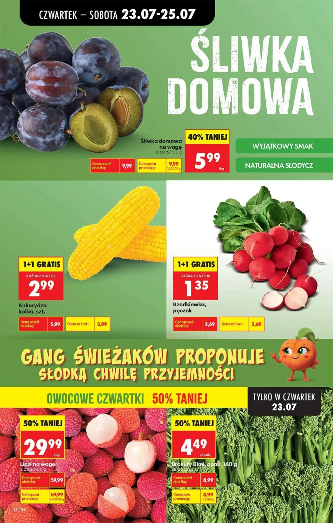 Biedronka gazetka, strona 40 z 98 — Liczi, Brokuły Bimi, Śliwka domowa