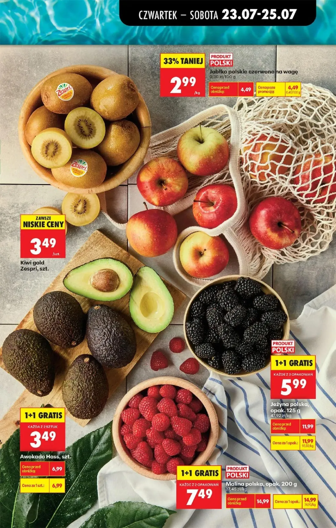 Biedronka gazetka, strona 41 z 98 — Malina polska, opak. 200 g, Jeżyna polska, opak. 125 g, Awokado Hass, szt.