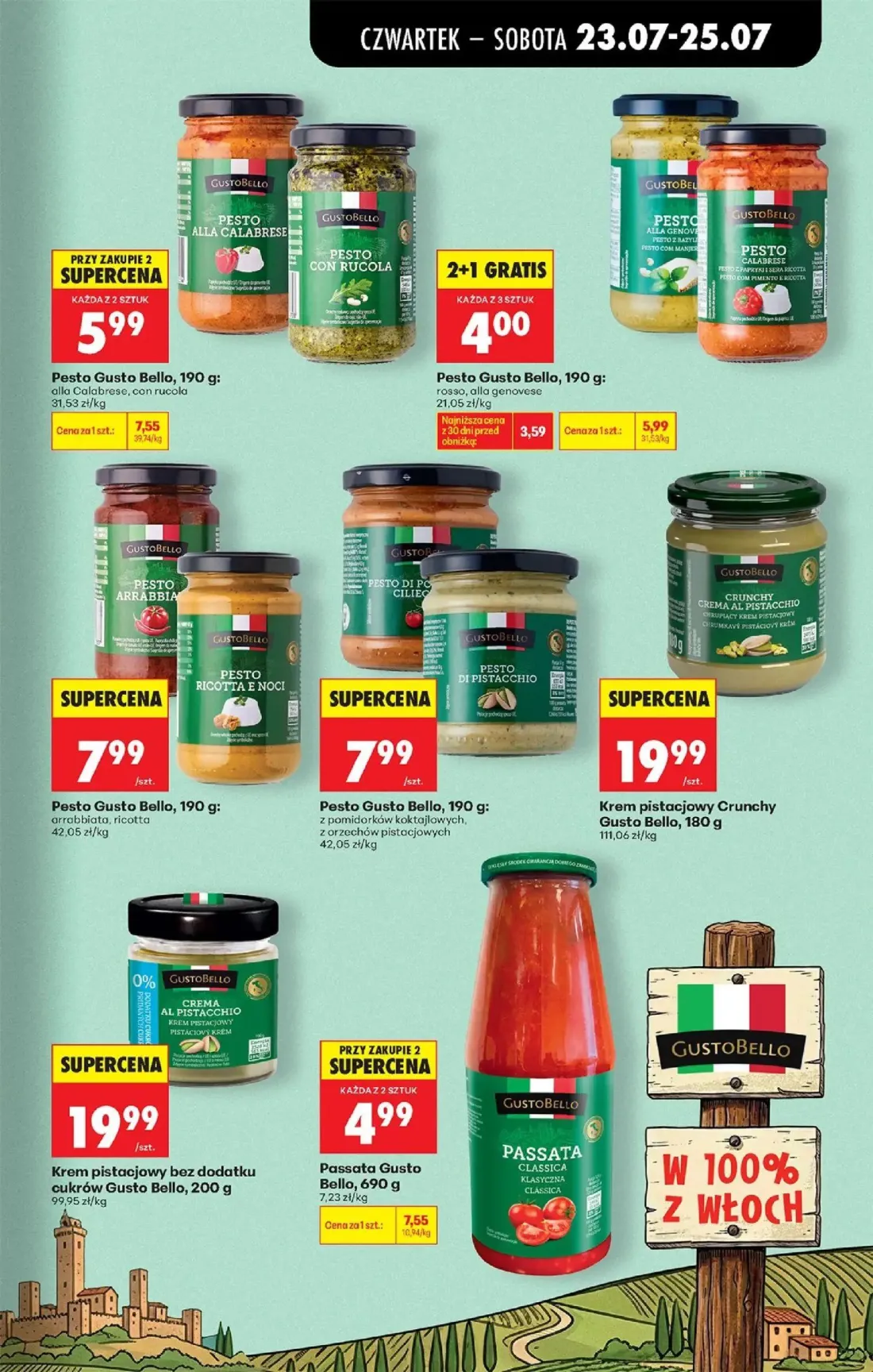 Biedronka gazetka, strona 65 z 98 — Passata Gusto Bello, Pesto Gusto Bello, rosso, alla genovese, Pesto Gusto Bello, alla Ca…
