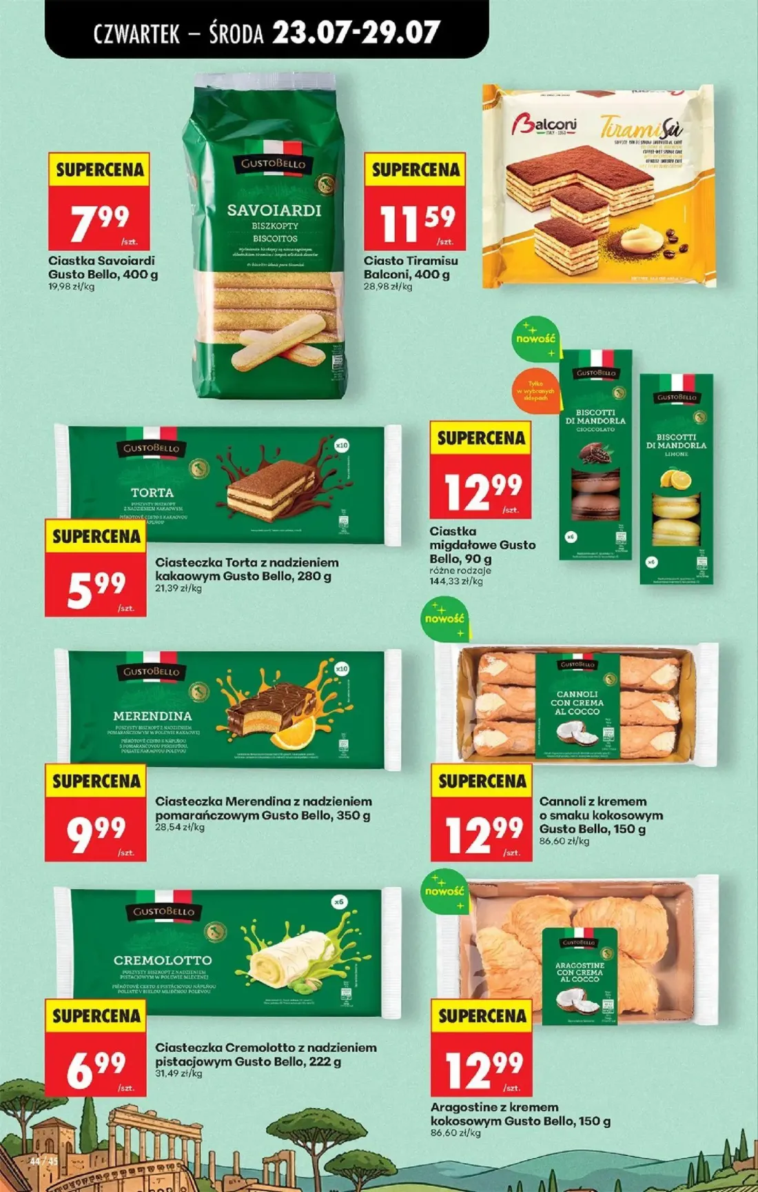 Biedronka gazetka, strona 66 z 98 — Ciastka Savoiardi Gusto Bello, Ciasto Tiramisu Balconi, Ciasteczka Torta z nadzieniem ka…