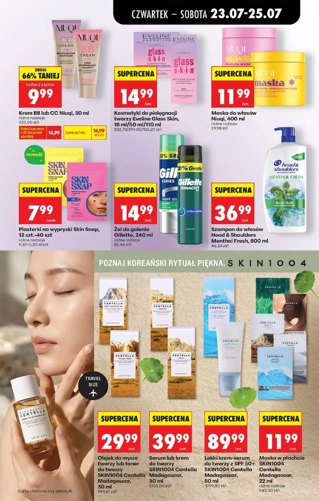 Biedronka gazetka, strona 85 z 98 — Krem BB lub CC Niuqi, Kosmetyki do pielęgnacji twarzy Eveline Glass Skin, Maska do włosó…