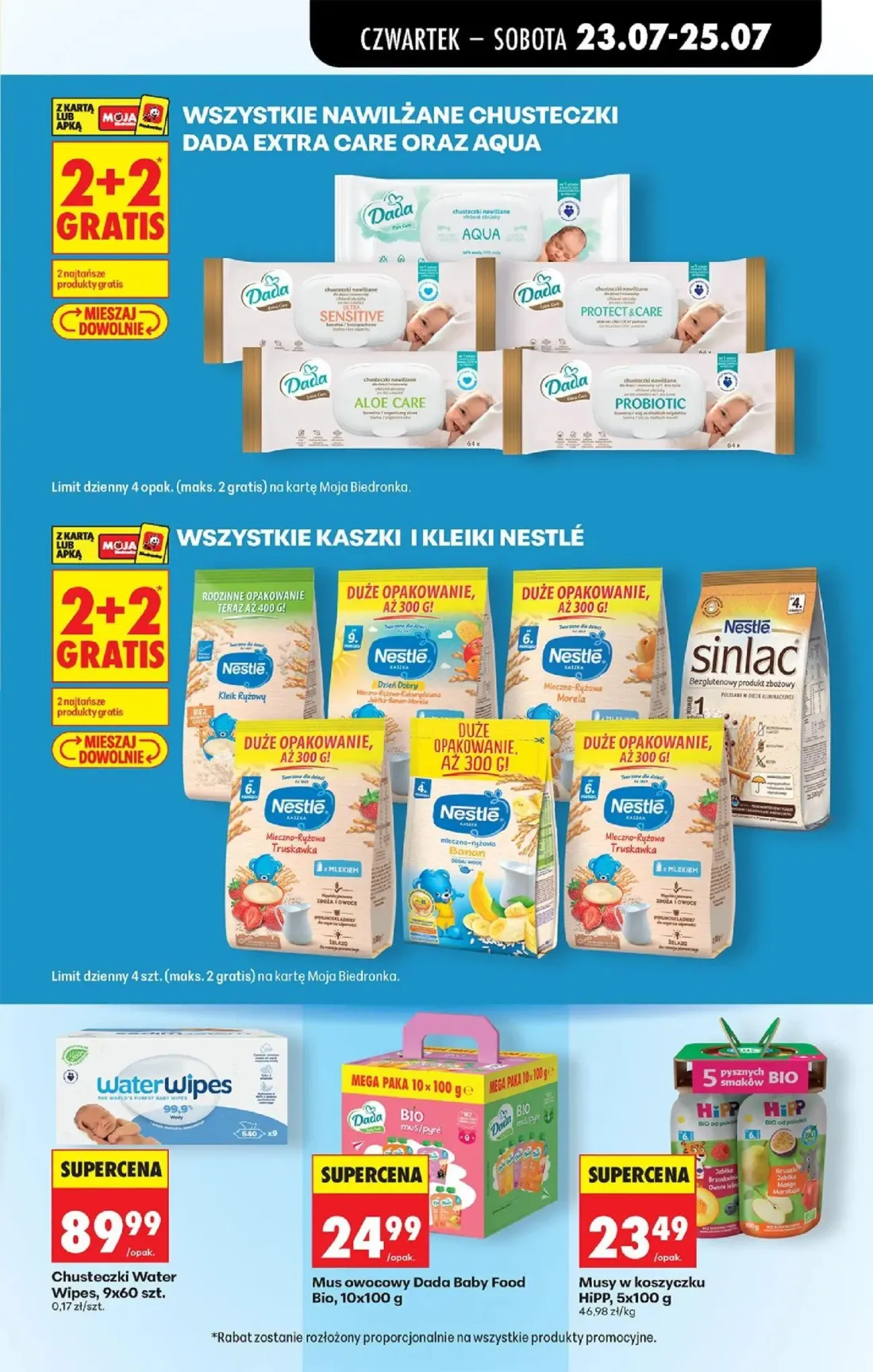 Biedronka gazetka, strona 87 z 98 — Chusteczki Water Wipes, Mus owocowy Dada Baby Food Bio, Musy w koszyczku HiPP