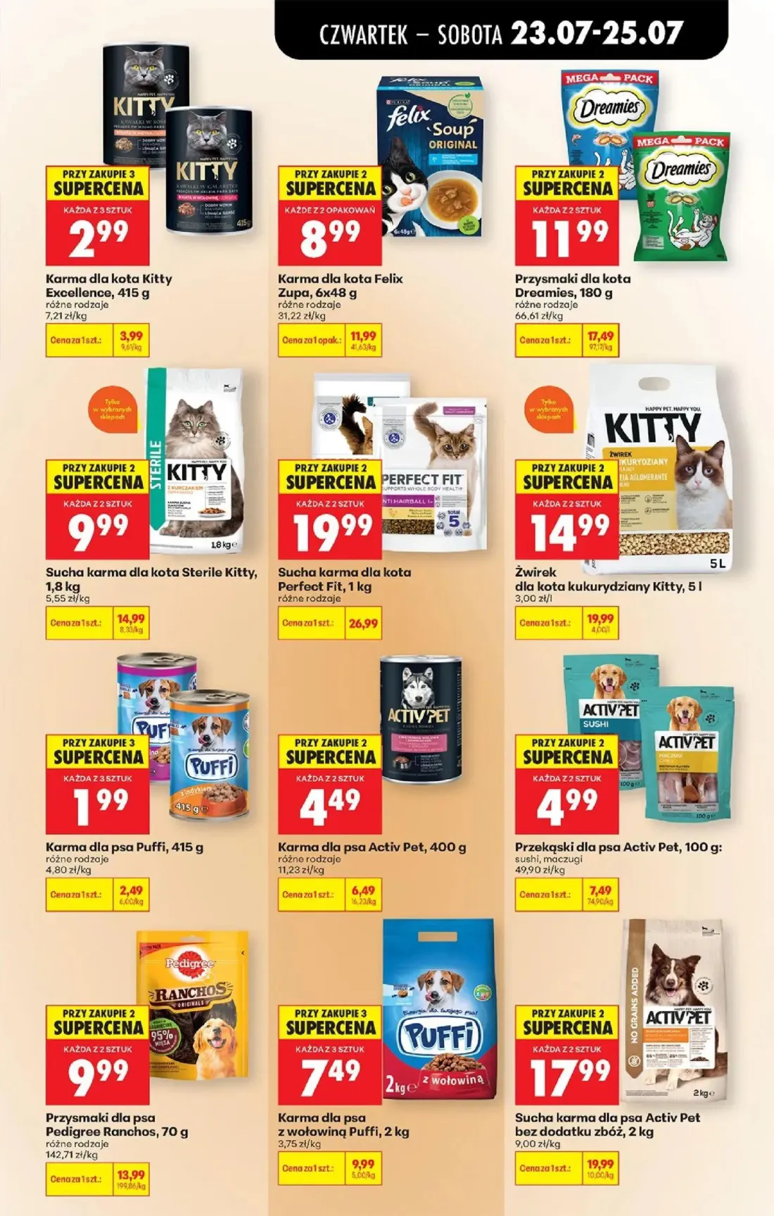Biedronka gazetka, strona 93 z 98 — Sucha karma dla kota Perfect Fit, Przysmaki dla kota Dreamies, Sucha karma dla kota Ster…