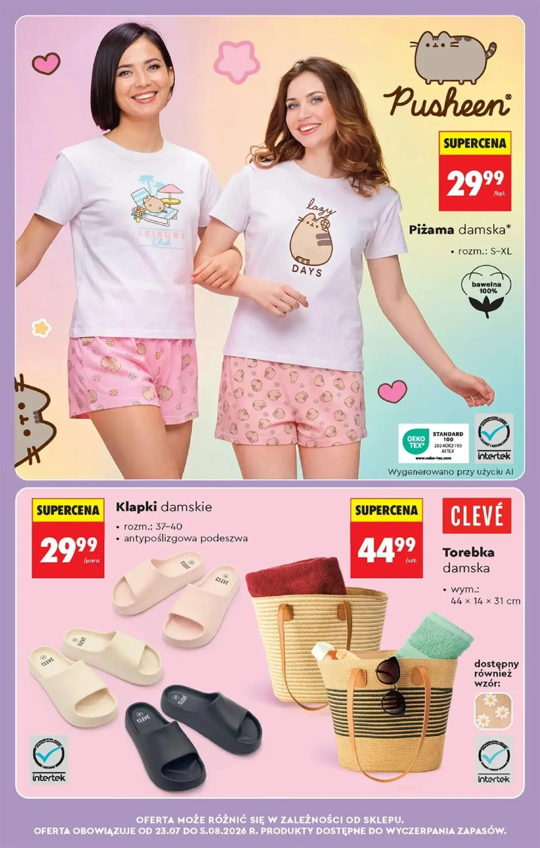Biedronka gazetka, strona 95 z 98 — Piżama damska, Klapki damskie, Torebka damska