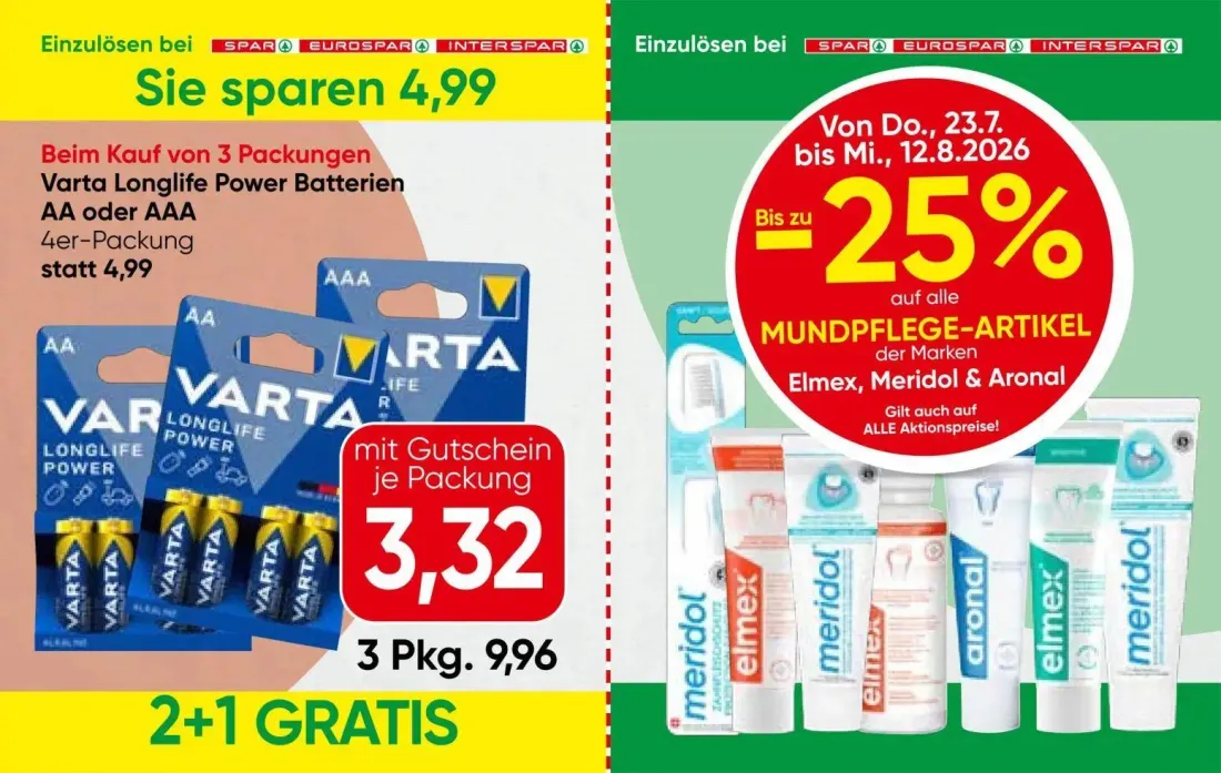 Spar Prospekt, Seite 13 von 13 — Varta Longlife Power Batterien