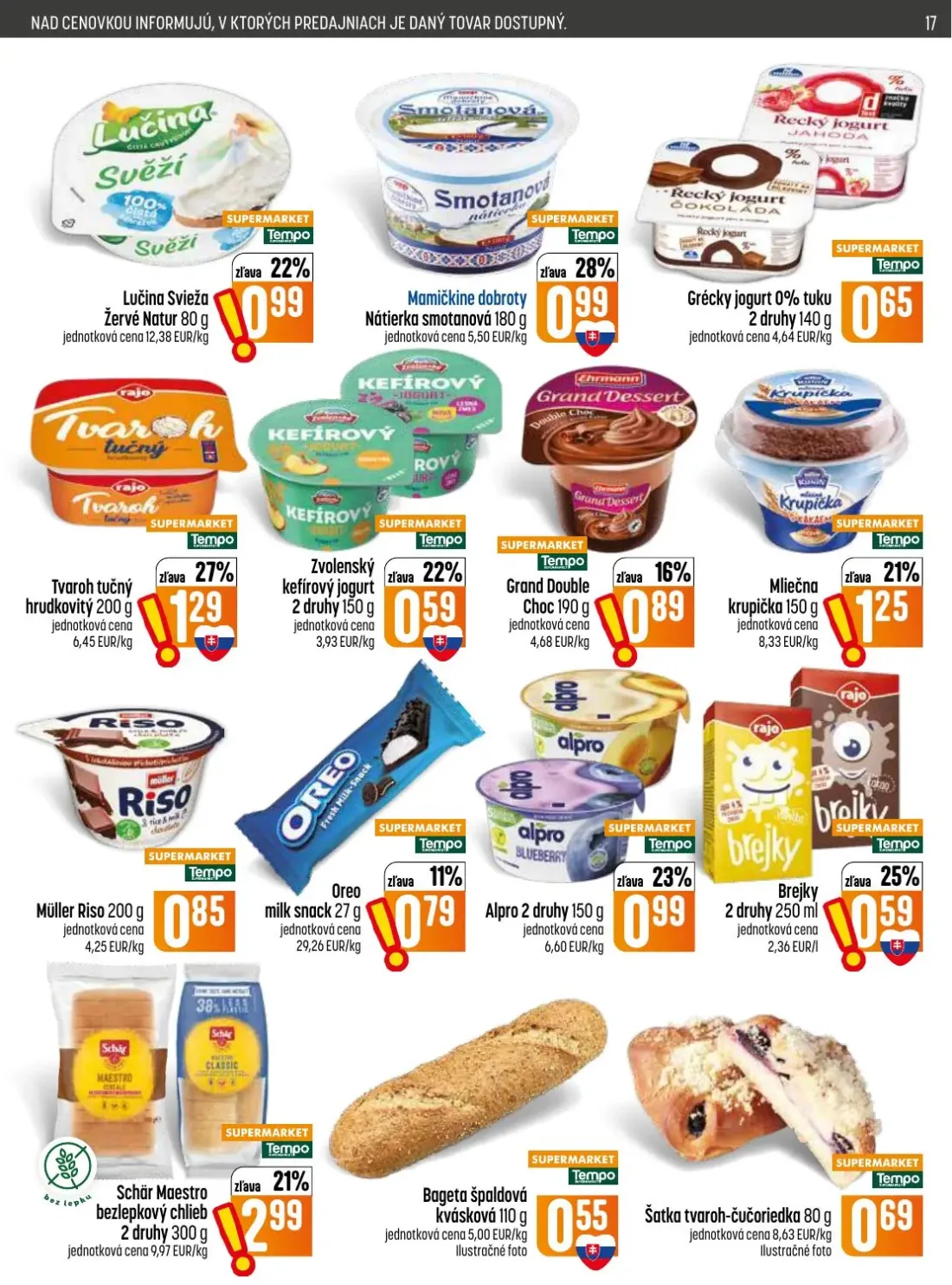 Coop Jednota leták, strana 17 z 28 — Lučina Svieža Žervé Natur, Mamičkine dobroty Nátierka smotanová, Grécky jogurt 0% tuku