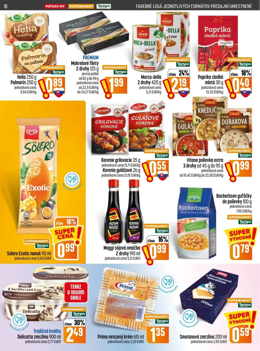 Coop Jednota leták, strana 18 z 28 — Morca-della, Helia, Palmarin