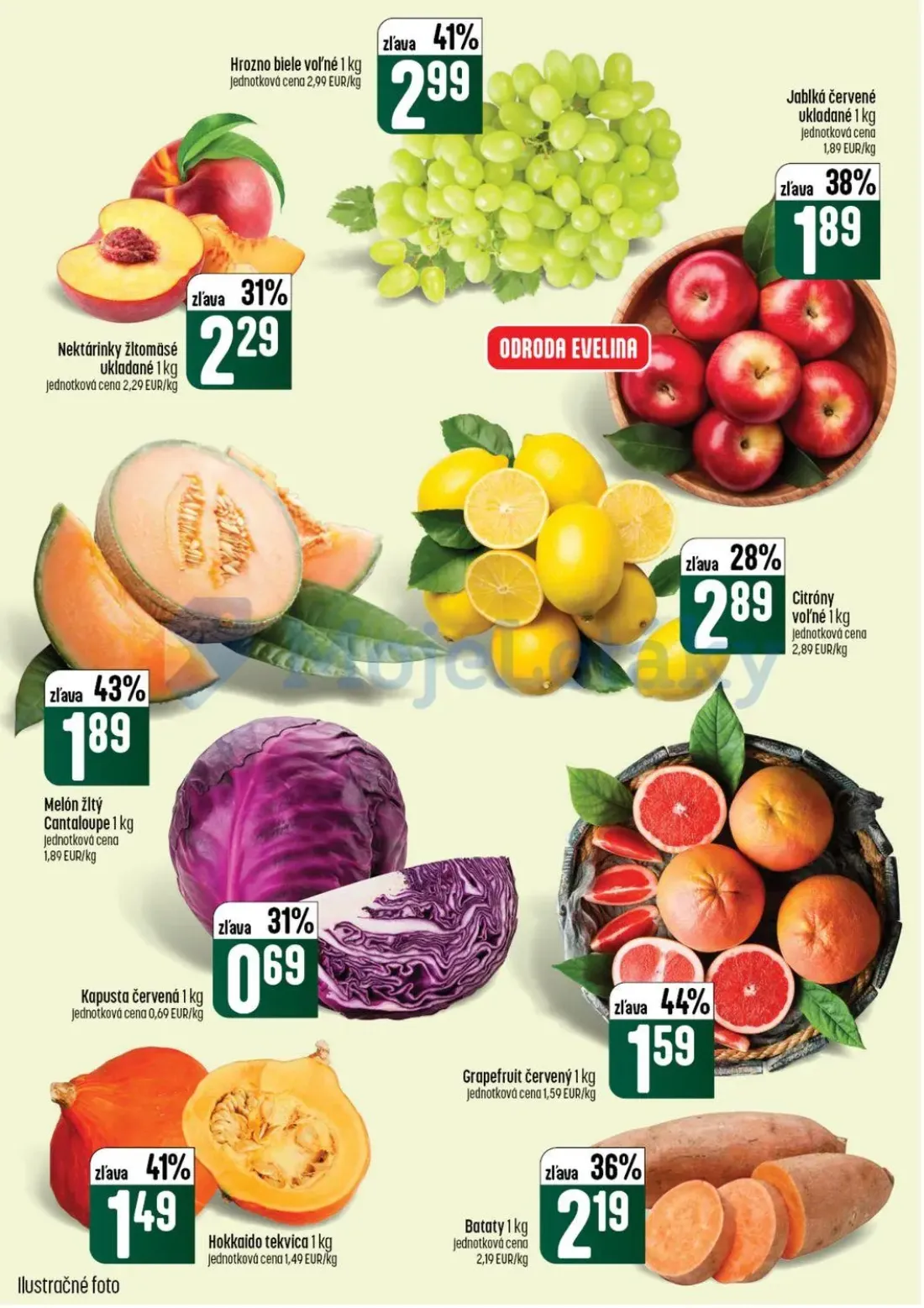 Coop Tempo leták, strana 7 z 56 — Hrozno biele voľné, Nektárinky žltomäsé ukladané, Jablká červené ukladané