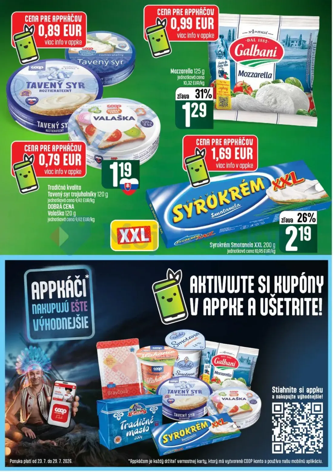 Coop Tempo leták, strana 21 z 56 — Syrokrém Smotanela XXL, Mozzarella, Tavený syr