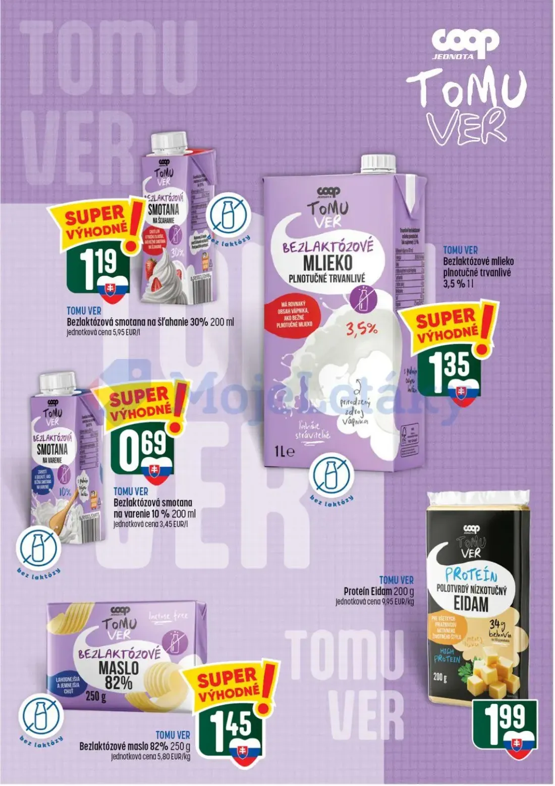 Coop Tempo leták, strana 27 z 56 — Bezlaktózová smotana na šľahanie 30%, Bezlaktózové mlieko plnotučné trvanlivé 3,5%, Bezla…