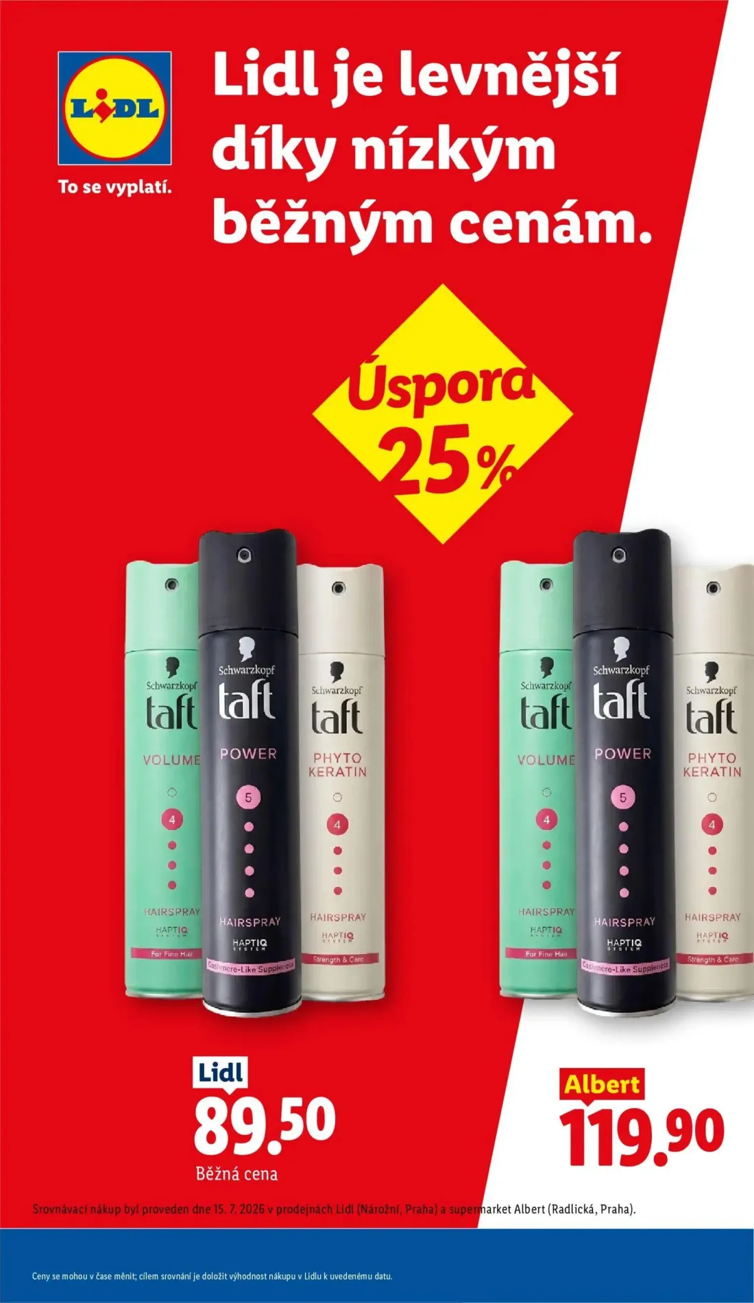 Lidl leták, strana 9 z 56 — taft VOLUME HAIRSPRAY, taft POWER HAIRSPRAY, taft PHYTO KERATIN HAIRSPRAY