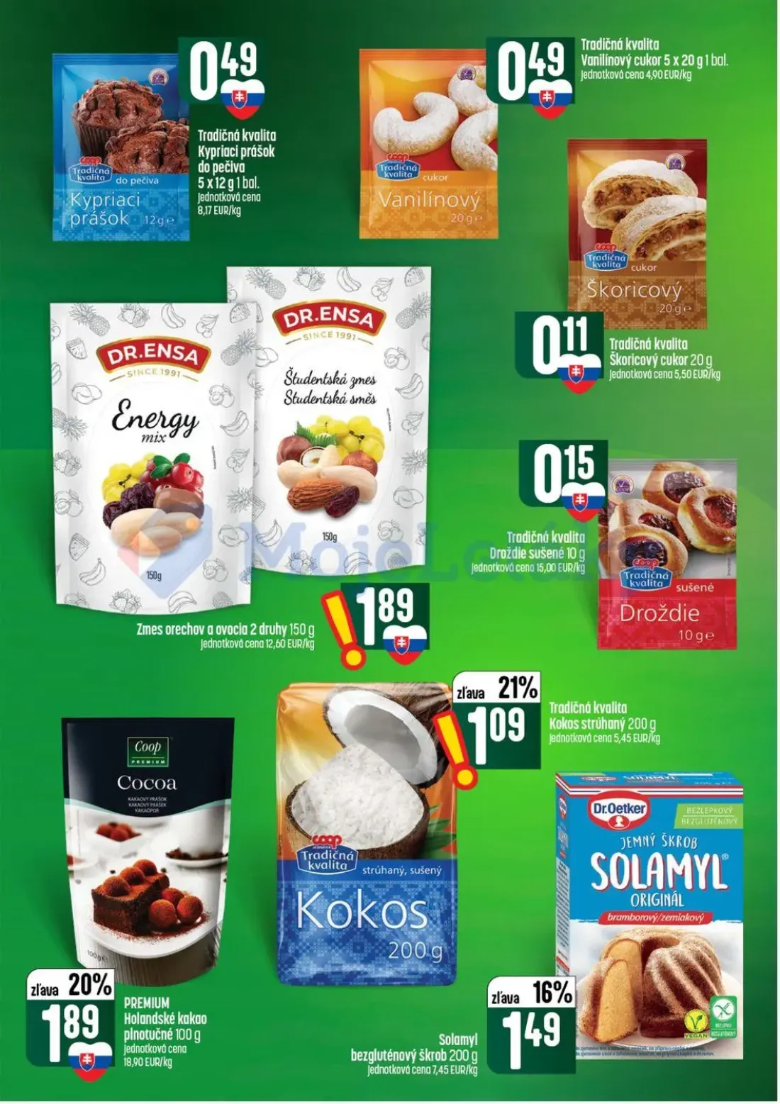 Coop Tempo leták, strana 34 z 56 — Kypriaci prášok, Vanilínový cukor, Škoricový cukor