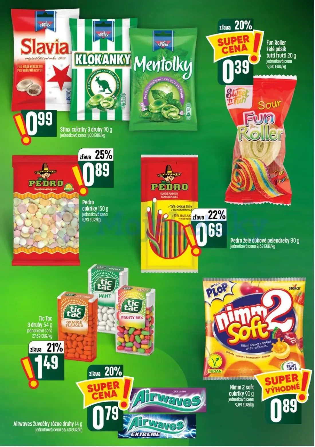 Coop Tempo leták, strana 39 z 56 — Sfinx cukríky 3 druhy, Fun Roller želé pásik tutti frutti, Pedro cukríky