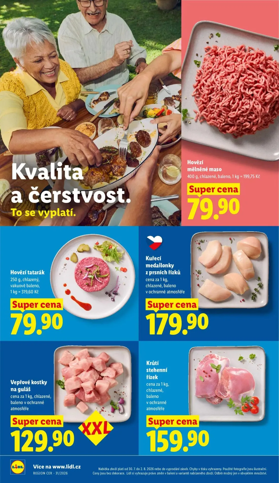 Lidl leták, strana 20 z 56 — Hovězí mělněné maso, Hovězí tatarák, Kuřecí medailonky z prsních řízků