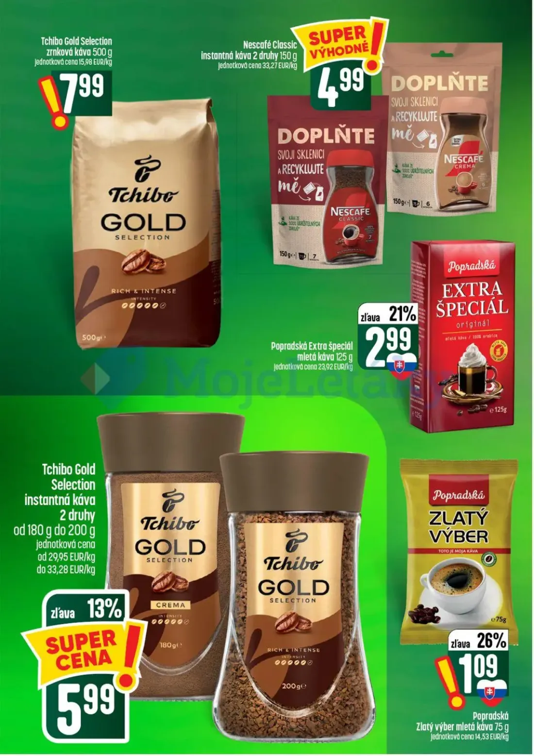 Coop Tempo leták, strana 42 z 56 — Tchibo Gold Selection zrnková káva, Nescafé Classic instantná káva, Popradská Extra špeci…