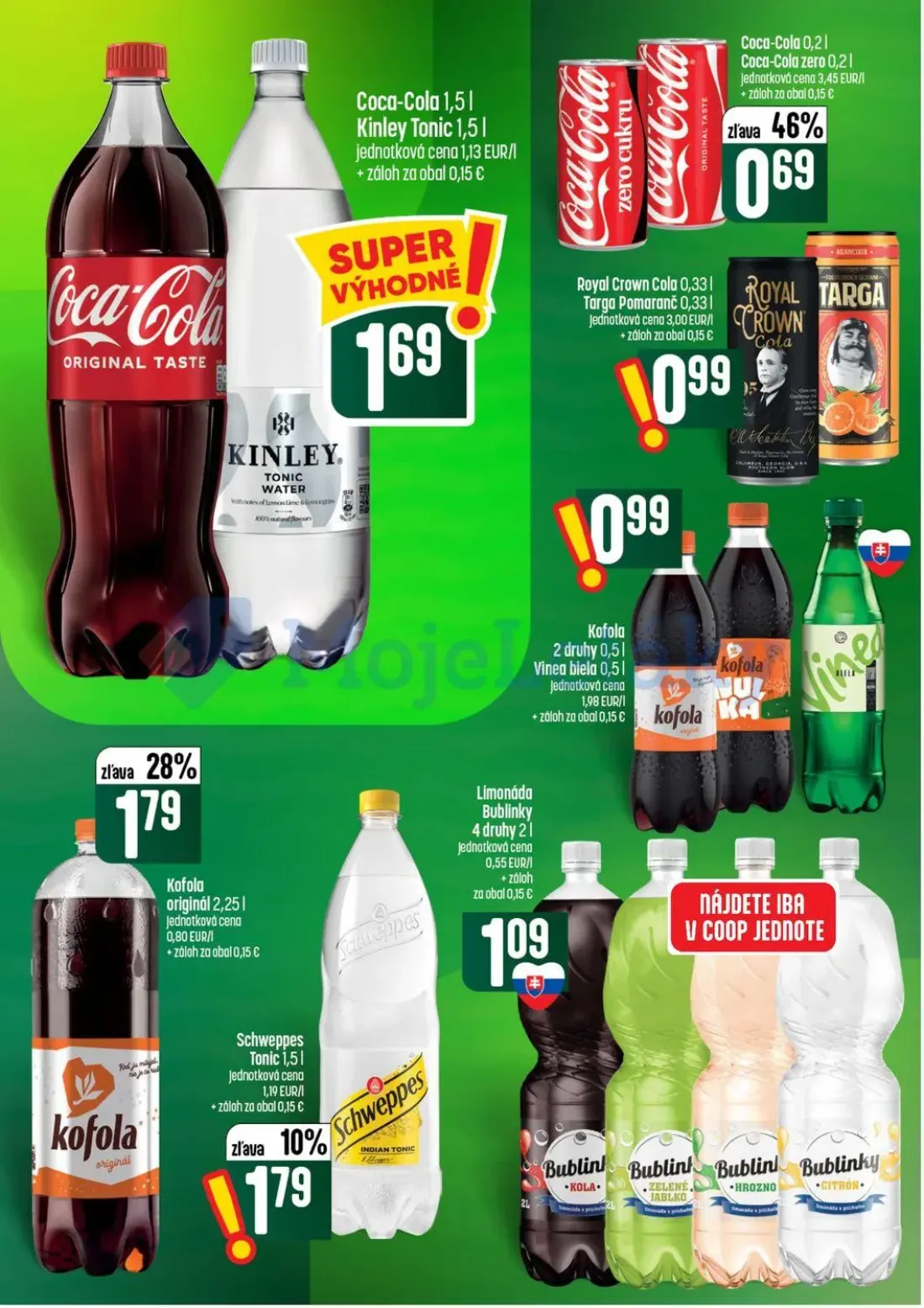 Coop Tempo leták, strana 45 z 56 — Coca-Cola, Kinley Tonic, Coca-Cola