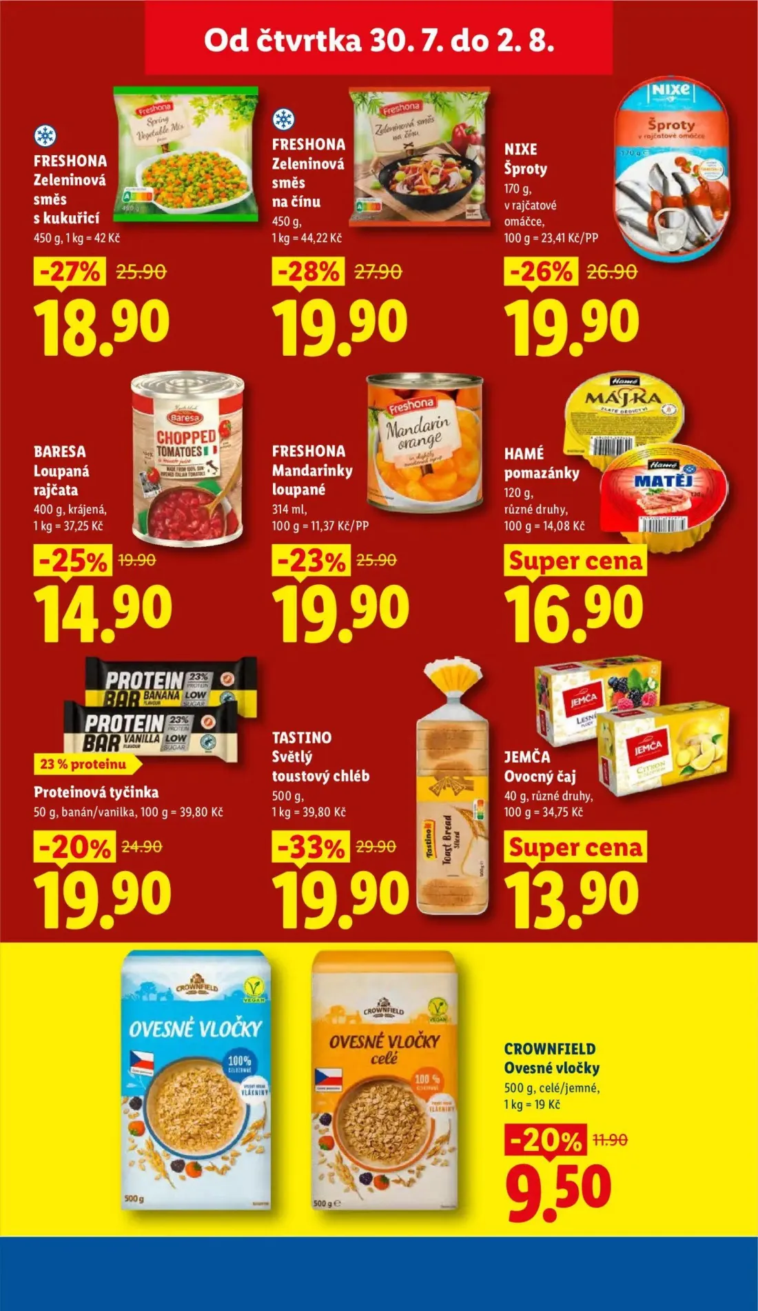 Lidl leták, strana 25 z 56 — TASTINO Světlý toustový chléb, FRESHONA Zeleninová směs na čínu, FRESHONA Zeleninová směs s kuk…