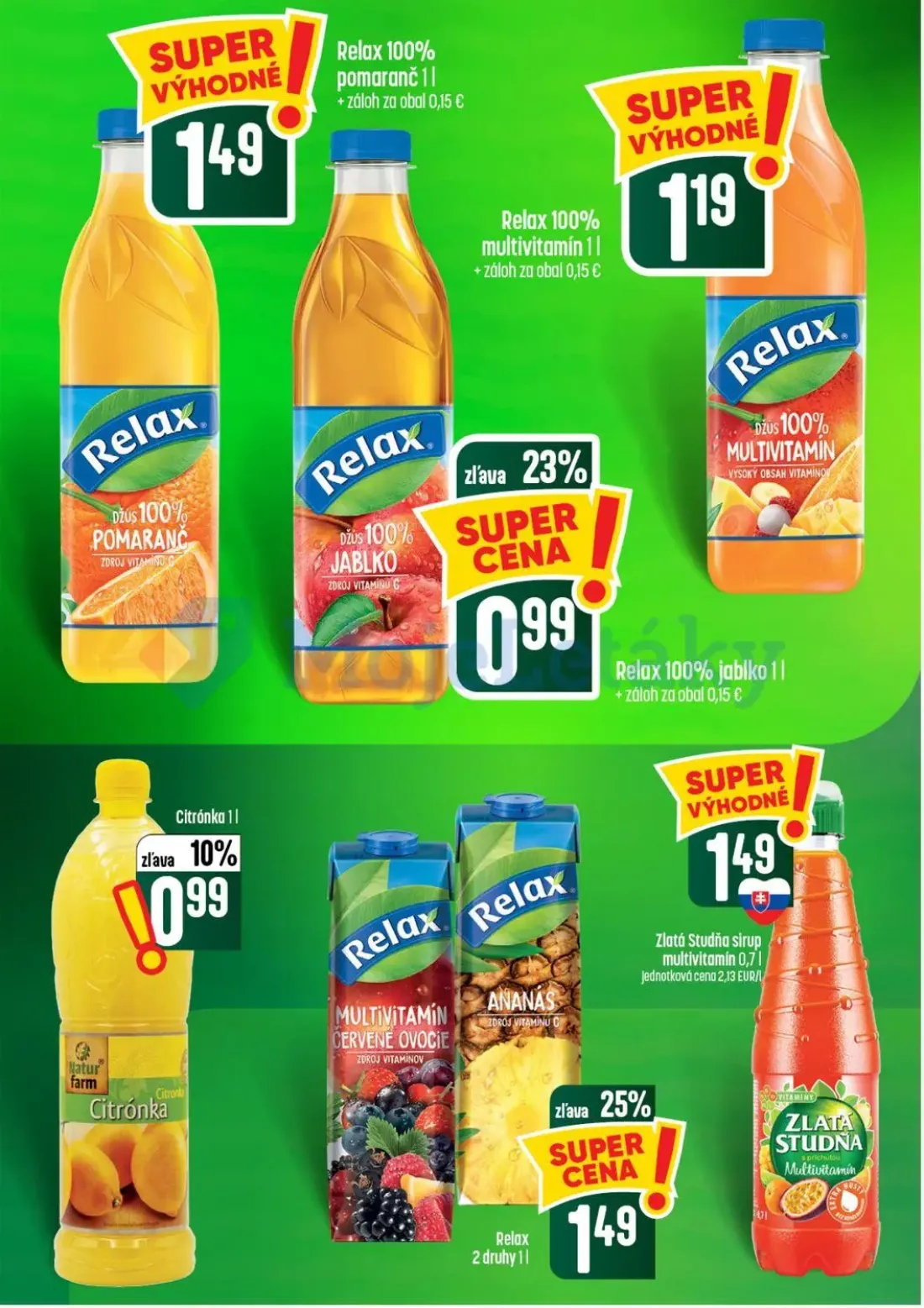 Coop Tempo leták, strana 46 z 56 — Relax 100% pomaranč, Relax 100% jablko, Relax 100% multivitamín