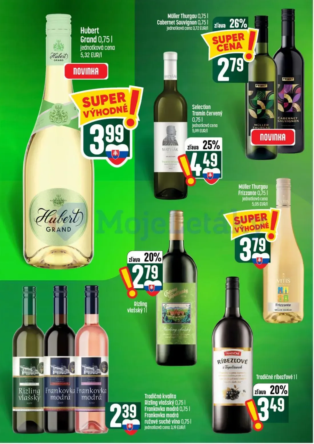 Coop Tempo leták, strana 48 z 56 — Hubert Grand, Müller Thurgau, Cabernet Sauvignon